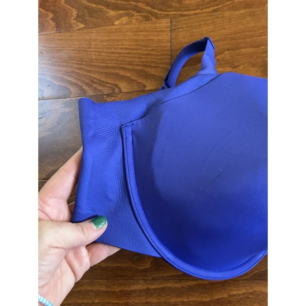 Cacique Lane‎ Bryant Blue Lightly Lined Balconette Wired Bra Plus 46DD
